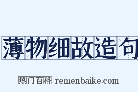 薄物细故造句是什么意思的图片